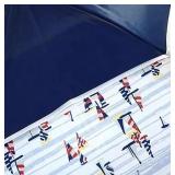 NAUTICA 7 FT STRIPE BEACH UMBRELLA - Sailboat