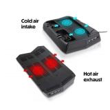 Wasserstein 3-in-1 Playstation 5 Vertical Cooling Stand with DualSense Controller Charging Station, Cooling Fan, and Video Games Storage