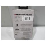 Monster Power 6-Outlet Wall Tap Surge Protector - 300 Joules - Black