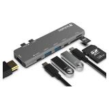 Verbatim 7-in-2 USB C Hub Adapter with 4K HDMI, 100W Power Delivery, USB 3.0, SD Card Readers for MacBook Pro and USB C Laptops