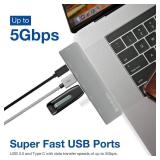 Verbatim 7-in-2 USB C Hub Adapter with 4K HDMI, 100W Power Delivery, USB 3.0, SD Card Readers for MacBook Pro and USB C Laptops