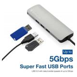 Verbatim 9-in-1 USB C Hub Adapter - 100W Power Delivery, USB 3.0, SD Card Readers, Gigabit LAN, 3.5mm Port for USB C Laptops