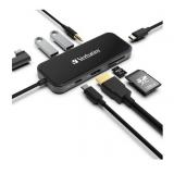 Verbatim 8-in-1 USB-C Hub with 4K HDMI, Power Delivery, USB Ports, SD Reader & Audio Port