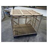 Large Wooden Frame Built onto Pallet with Slits for Separating Items