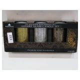 NEW Essenza Soy Wax Blend Scented +Essential Oils Luxury Glass Candle Set, 3 pk, 9oz