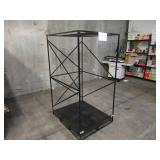 Welded Black Metal Frame Built to Fit Onto Pallets with Flat Roof - Perfect for Projects
