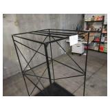 Welded Black Metal Frame Built to Fit Onto Pallets with Flat Roof - Perfect for Projects