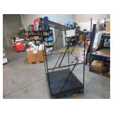 Welded Black Metal Frame Built to Fit Onto Pallets with Angled Roof - Perfect for Projects