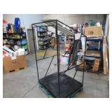 Welded Black Metal Frame Built to Fit Onto Pallets with Angled Roof - Perfect for Projects