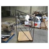 Welded Black Metal Frame Built to Fit Onto Pallets with Angled Roof - Perfect for Projects