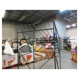 Welded Black Metal Frame Built to Fit Onto Pallets with Angled Roof - Perfect for Projects