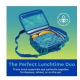 NEW Bentgo 2-Piece Kids Snap & Go Lunch Set: Leak-Proof Lunch Box & Deluxe Insulated Lunch Bag - Shark