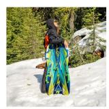 NEW Artikfun 2 Person Snow Sled, 50" - Blue