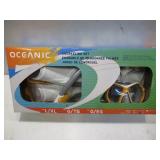 NEW Oceanic Adult Snorkeling Set - L/XL - White/Gray/Orange