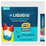 Liquid I.V. Hydration Multiplier Electrolyte Drink Mix, Popsicle Firecracker, 0.56 oz, 30 count
