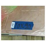 10′ x 24′ 5 oz. Black Tarp w/ Advertisement – Reused Billboard – 7 mil Lightweight Duty - A Grade