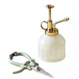 NEW Modern Sprout Gardening Shears and Glass Plant Mister Set - Gray