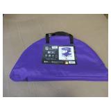 NEW Logo Brands NFL 27.6" XL Round Tailgate Table with Bottom Shelf - Minnesota Vikings