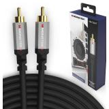 Monster Essentials Premium Subwoofer Cable Connector for Home Theaters and Cars, RCA Subwoofer Audio Cable, 13.1ft