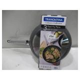 NEW Tramontina 3-Pack Fry Pans with Nonstick Interior - Charcoal
