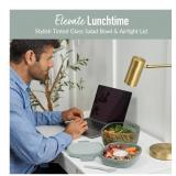 NEW Bentgo All-in-One Tinted Glass Salad Container - Soft Khaki Green/Gray