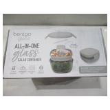 NEW Bentgo All-in-One Tinted Glass Salad Container - Soft Khaki Green/Gray
