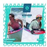 NEW Alendec Hyperwing Hybrid Water Snow Board Sled, 42.5" with Coil Leash - Pink