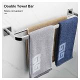 NEW NearMoon Double Bath Towel Bar - 22 Inches Chrome