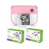 NEW myFirst Camera Insta 2 Bundle Set with White and Color Printing Paper - PINK