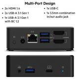 Belkin USB-C Dual Display Docking Station - Type-C, USB 3.2 Gen 1, Black