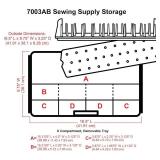 NEW ArtBin 7003AB Sew-Lutions Sewing Supply Storage System with Lift-Out Thread Spool Tray, [1] Plastic Storage Case, Clear