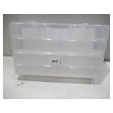 NEW ArtBin 7003AB Sew-Lutions Sewing Supply Storage System with Lift-Out Thread Spool Tray, [1] Plastic Storage Case, Clear