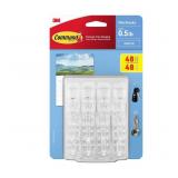 NEW 3M Command Mini Wall Hooks, Clear 48 Hooks + 48 Command Strips