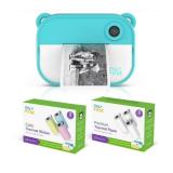NEW myFirst Camera Insta 2 Bundle Set with White and Color Printing Paper - BLUE