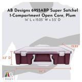 NEW ArtBin 6955ABDP Super Satchel 1-Compartment Stackable Home Storage Organization Container, Plum