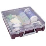 NEW ArtBin 6955ABDP Super Satchel 1-Compartment Stackable Home Storage Organization Container, Plum
