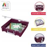 NEW ArtBin 6955ABDP Super Satchel 1-Compartment Stackable Home Storage Organization Container, Plum