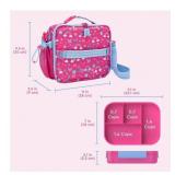 NEW Bentgo 2-Piece Kids Snap & Go Lunch Set: Leak-Proof Lunch Box & Deluxe Insulated Lunch Bag - Rainbows and Butterflies