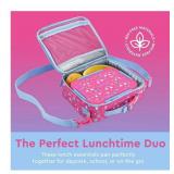 NEW Bentgo 2-Piece Kids Snap & Go Lunch Set: Leak-Proof Lunch Box & Deluxe Insulated Lunch Bag - Rainbows and Butterflies