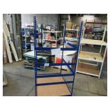 Adjustable Blue Metal Frame Built to Fit Onto Pallets - Perfect for Projects