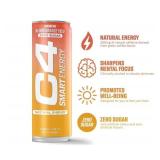 Cellucor C4 Smart Energy Drink, Blood Orange Yuzu Flavor, Zero Sugar, Carbonated, 12 oz can (12 Pack) - BB 11/2024
