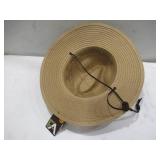 NEW Free Authority Outdoors Floppy Tan Sun Hat, UPF 50+, 16" One Size (Lifeguard Natural)