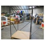 Welded Black Metal Frame Built to Fit Onto Pallets with Angled Roof - Perfect for Projects