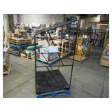 Welded Black Metal Frame Built to Fit Onto Pallets with Angled Roof - Perfect for Projects