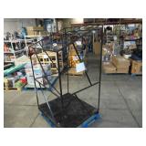 Welded Black Metal Frame Built to Fit Onto Pallets with Angled Roof - Perfect for Projects
