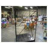 Welded Black Metal Frame Built to Fit Onto Pallets with Angled Roof - Perfect for Projects