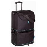 NEW ArtBin 6922SP Tote Express Rolling Portable Art Craft & Sewing Storage Organizer Bag with Wheels-Fits Sewing Machine, Black/Aqua