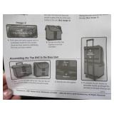 NEW ArtBin 6922SP Tote Express Rolling Portable Art Craft & Sewing Storage Organizer Bag with Wheels-Fits Sewing Machine, Black/Aqua