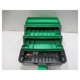 NEW Flambeau Outdoors 6383FTK Adventurer 3-Tray Tackle Box Kit, Complete Starter Fishing Tackle Kit with Hooks, Bobbers, Stringer, and More, Green