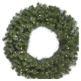 Vickerman 72" Douglas Fir Artificial Christmas Wreath - 600 Warm White Italian LED Lights - Wreath for Mantel or Door - Reliable and Durable - Holiday Wreath
